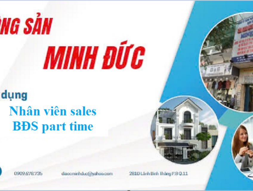 CẦN TUYỂN GẤP: Nhân Viên Sales Bđs Làm Part-Time.