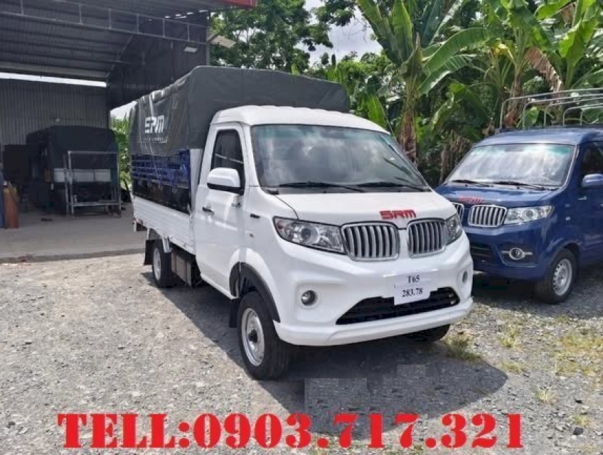 Xe tải SRM T35 thùng mui bạt - Xe SRM T35 tải 930Kg giá rẻ