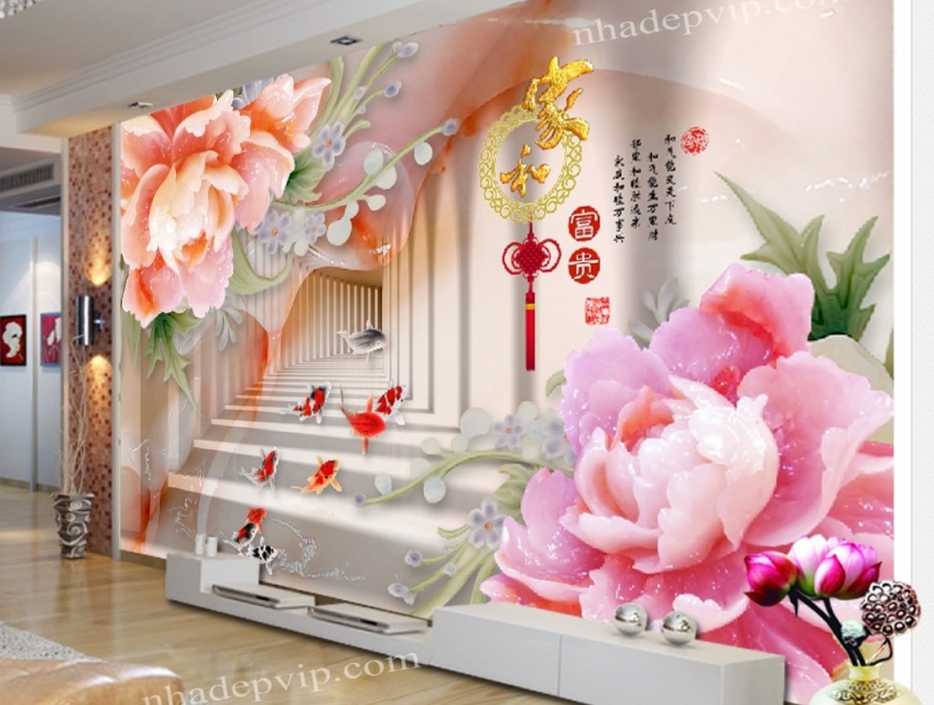 Tranh gạch 3d ốp tường sứ ngọc - 654CVB