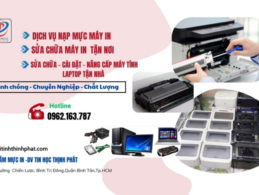 Dịch vụ nạp mực, sửa chữa máy in tận nơi uy tín