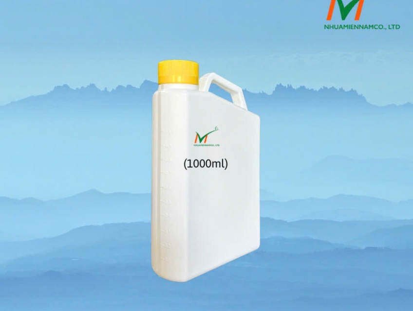 Can Nhựa 1000ml Thân Có Sọc Chỉ