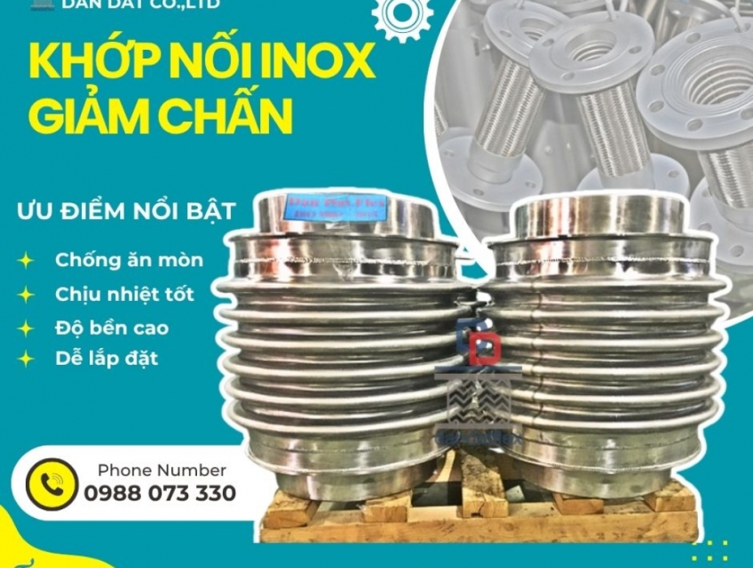 Khớp co giãn inox/ Khớp co giãn áp lực cao/ Khớp nối co giãn kim loại