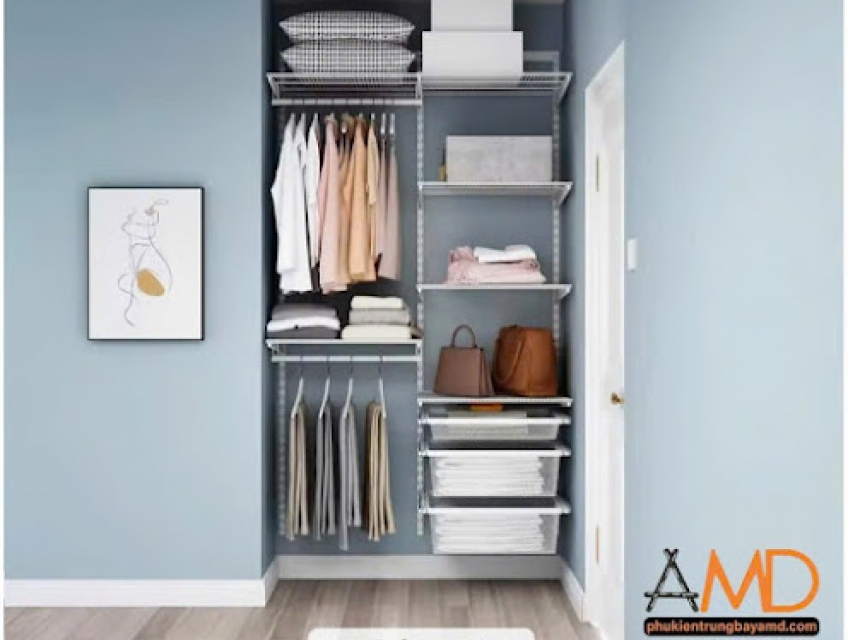 Có bộ kệ quần áo AMD, góc phòng thêm tinh gọn lại mang cá tính của bạn