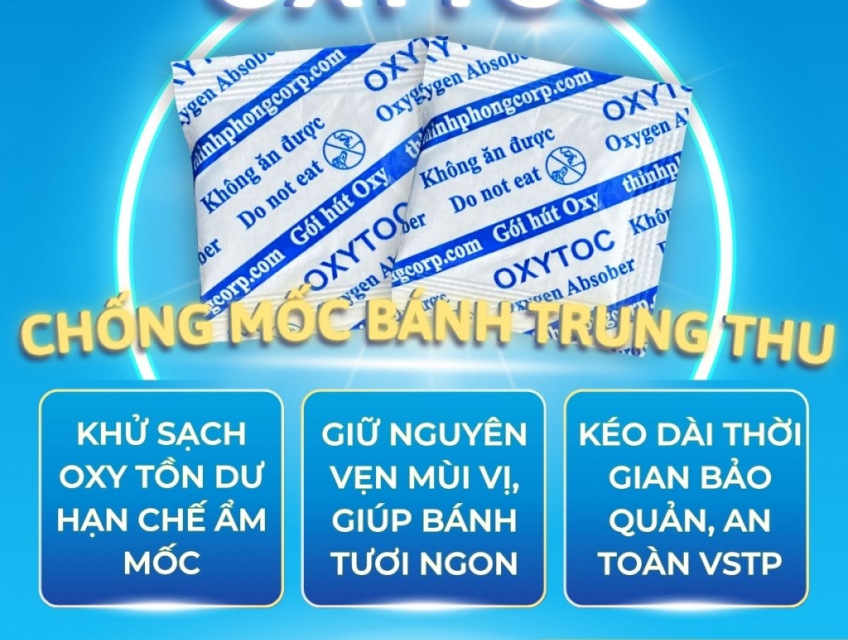 Oxytoc - Gói hút Oxy chuyên dùng bảo quản bánh Trung Thu