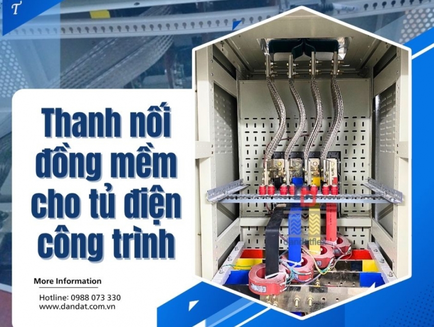 Dây đồng bện/ Thanh cái mềm máy biến áp/Cáp đồng bện tiếp địa cho tủ bảng điện