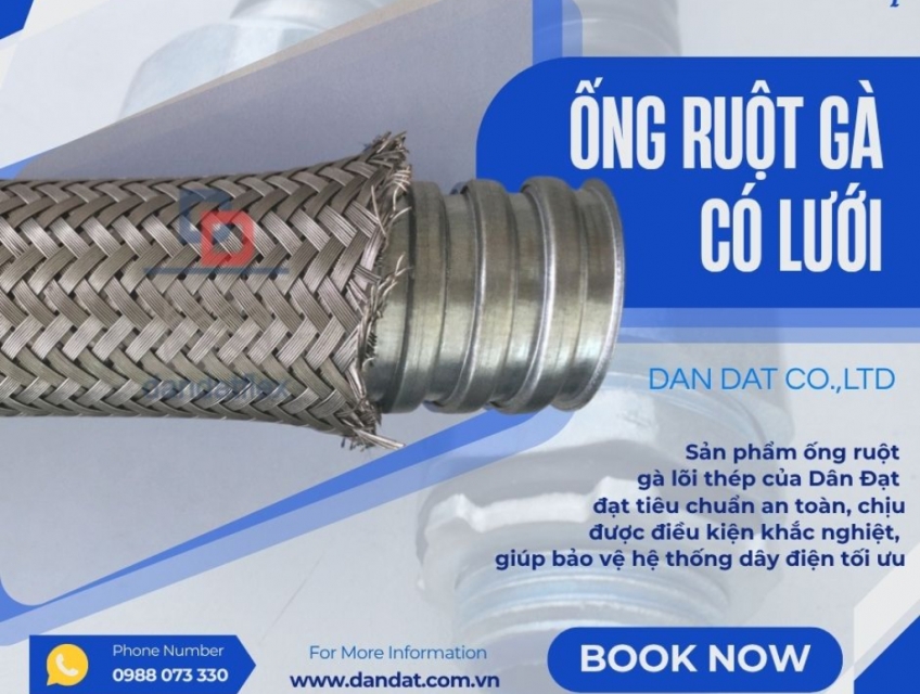 Ống ruột gà bọc inox/ Ống ruột gà bọc nhựa PVC/ Ống thép mềm luồn dây điện