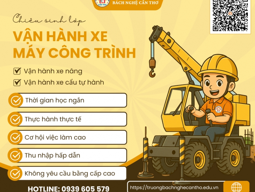 Đào Tạo Lái Xe Nâng – Xe Cẩu Tự Hành Tại Cần Thơ – Có Chứng Chỉ