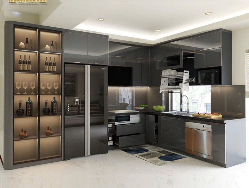 Đơn vị thi công tủ bếp acrylic uy tín tại hà nội giá rẻ chuyên nghiệp