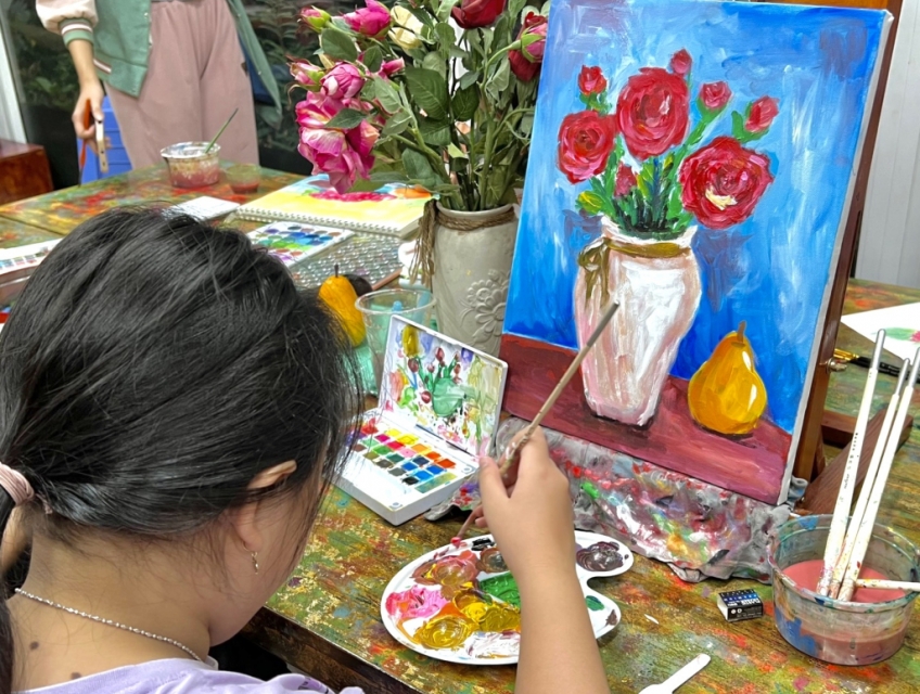 Lớp vẽ thiếu nhi tại Phước Bình Phước Long