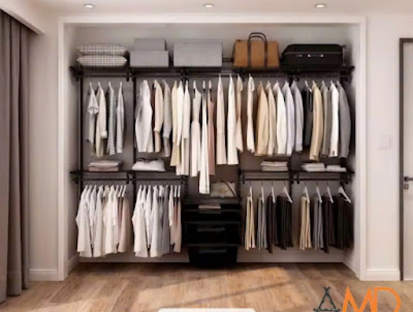 Đóng tủ 5 gian treo đồ hay bắt kệ thanh ray Amd, loại nào tiết kiệm