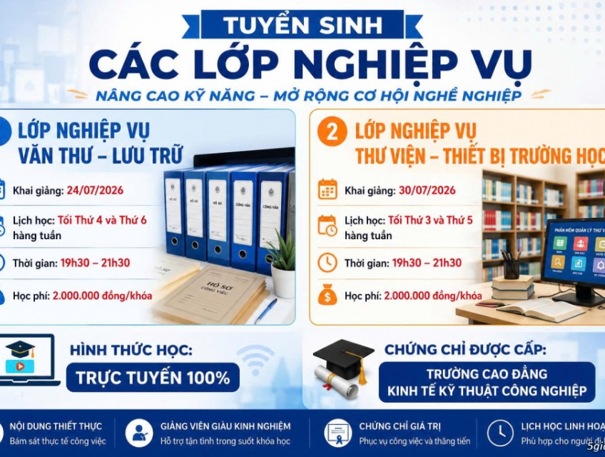 CHỨNG CHỈ VĂN THƯ LƯU TRỮ - THIẾT BỊ TRƯỜNG HỌC