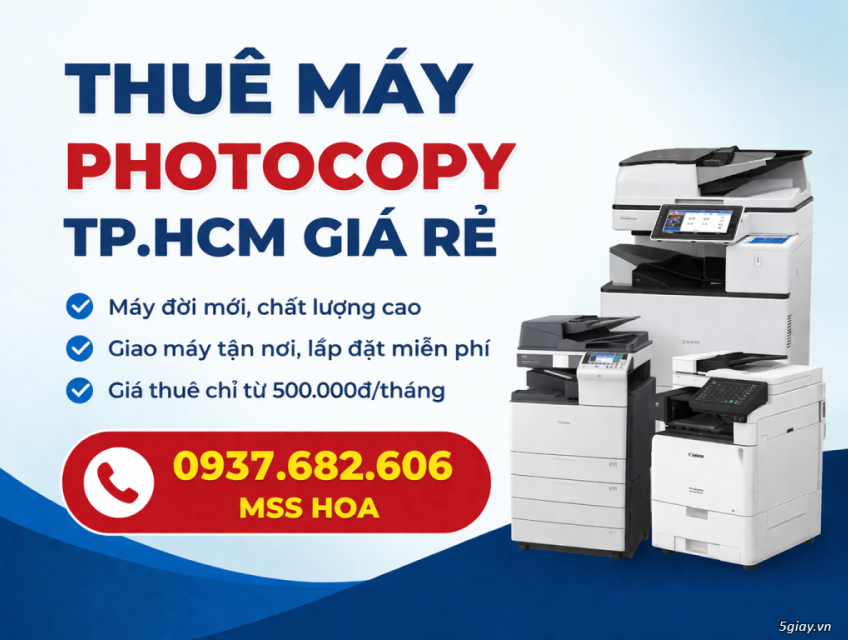 Cho thuê máy photocopy giá rẻ