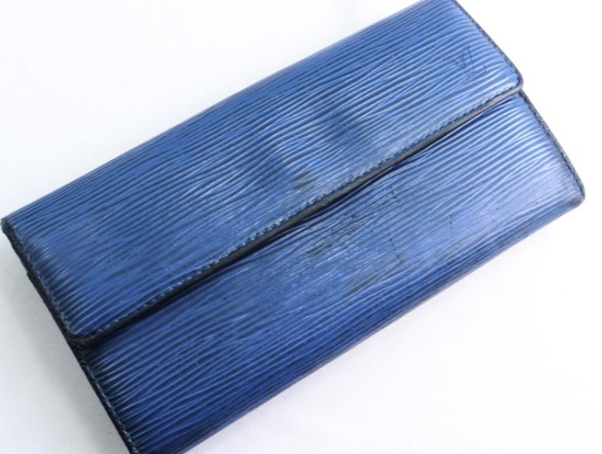 Bóp cầm tay Nữ Louis Vuitton chất liệu Da Blue Chính Hãng 60832