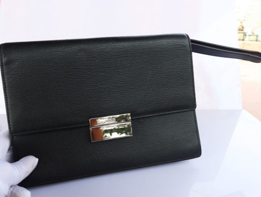 Túi cầm tay Clutch guuuu Nam Black – Chính Hãng Made in Italy 51669
