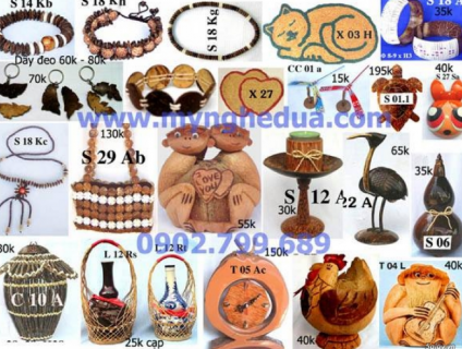 Chuyên Thủ công mỹ nghệ dừa, gỗ, đủ loại (www.MỹNghệDừa.com) - Hàng độc giá rẻ