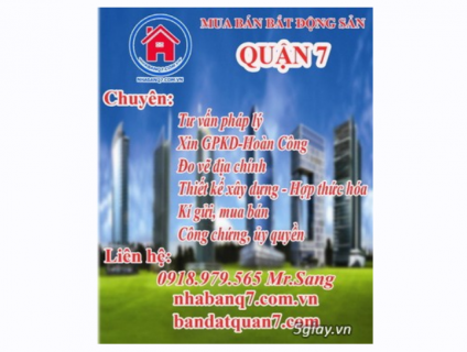 Nhà đất Quận 7 - Bán nhà mặt tiền đường số kinh doanh - Cho thuê nhà Quận 7 - 0918 979 565 Sang