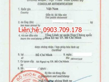 Dịch vụ hợp pháp hóa lãnh sự giấy tờ của cơ quan, tổ chức Việt Nam