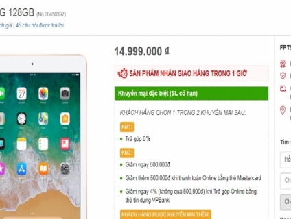 Ipad 2018 128G + 4G chính hãng mới 100% chưa khui seal