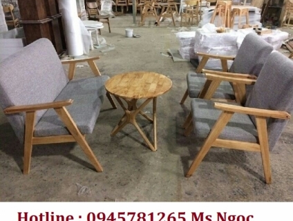 Thanh lý bàn ghế sofa tay gỗ