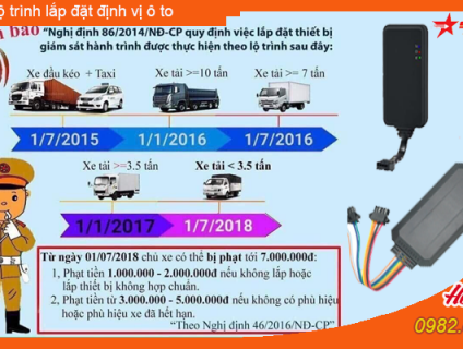 Quy định về việc lắp đặt định vị ô tô xe máy