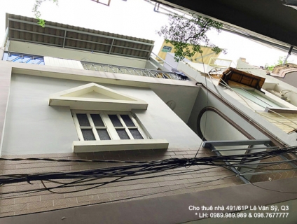 Cho thuê nhà 491/61P đường Lê Văn Sỹ, Quận 3 TP HCM