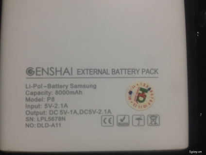 PIN DỰ PHÒNG GENSHAI P8-D 8000MAH