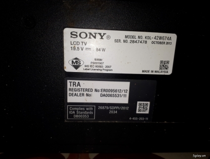 Cần gấp cáp tín hiệu Tivi LED Sony 42 inch KDL-42W674A