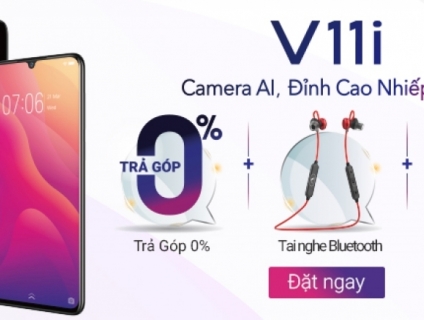 Tai nghe bluetooth hàng quà tăng theo ĐT Vivo V11 mới 100% End: 23h 02/08/19