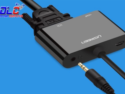 Cáp HDMI To HDMI/VGA + Audio 3.5mm Ugreen 40744 (Nguồn Micro USB 5V)