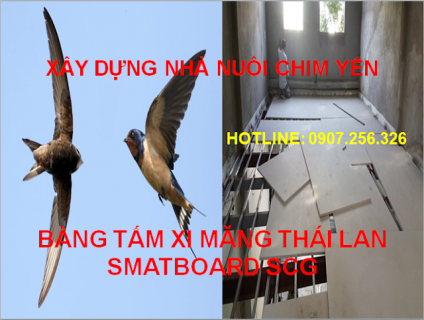 Tấm xi măng Thái Lan Lam nhà nuôi chim yến - Tấm xi măng smatboard scg