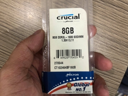 RAM Laptop Crucial 8GB DDR3 Bus 1600