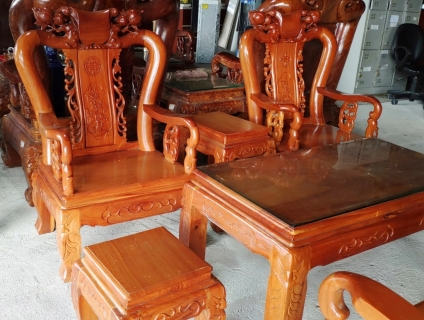 SALON BÀN GHẾ GỖ ĐỎ