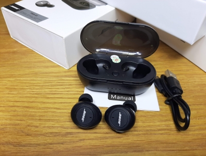 Tai nghe Bluetooth loại 2 tai rời, có hộp đựng kiêm sạc dự phòng