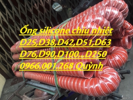 Ống silicone chịu nhiệt , ống silicon màu đỏ cam D51,D63,D76,D100,D200