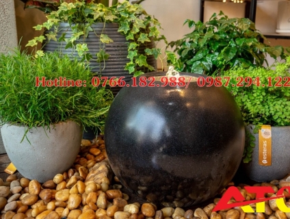 Bán sỏi cuội vàng tự nhiên trang trí hành lang, ban công, sân vườn