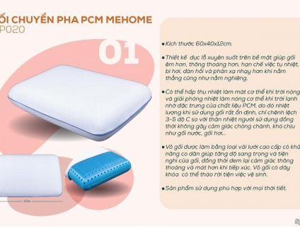 Gối cao su non Mehome Hàn Quốc an toàn cho sức khỏe