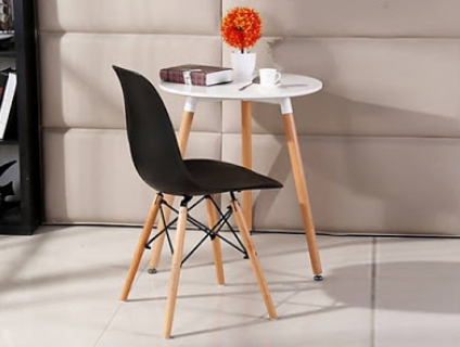Ghế nhựa chân gỗ GLM09, Ghế nhựa cafe, Ghế ăn gia đình giá siêu rẻ