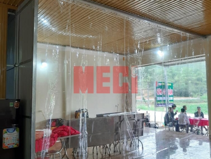 Rèm nhựa pvc ngăn nước tại khu vực rửa xe, phòng sơn hóa chất