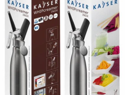 Bình Làm Kem Inox KAYSER ( Bình và đầu Inox) - Hàng Nhập Khẩu