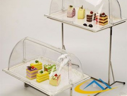 Kệ trưng bày thức ăn 2 tầng có nắp PC BF-NM-KB009