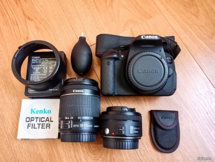 Full bộ canon 700d + kit stm + 50 1.8 stm + túi, đồ vệ sinh máy