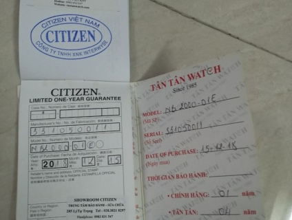 Bán đồng hồ cơ Citizen fullbox chính hãng Tân Tân watch còn bảo hành