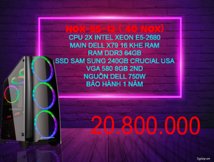 [HOT] PC CHẠY 40 GIẢ LẬP NOX BAO MƯỢT