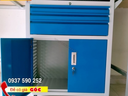 Tủ dụng cụ 3 ngăn kéo, 1 ngăn 2 cánh sơn tĩnh điện