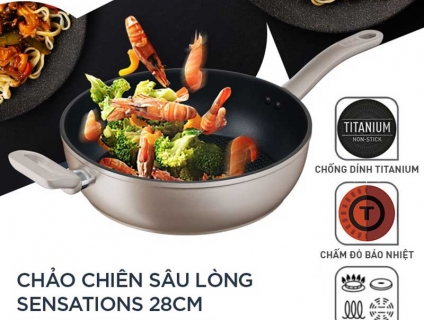 Chảo sâu lòng Tefal Sensations H9109014 28cm