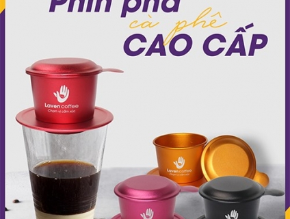 SET Phin cà phê, phin màu anode nhôm cao cấp, chất lượng - LAVEN COFFE