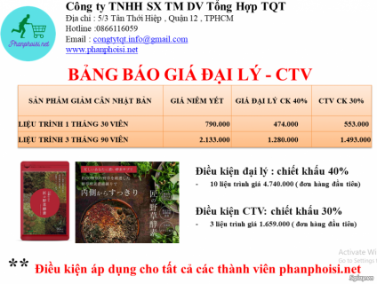 Tìm đại lý phân phối sản phẩm giảm cân nhập khẩu Nhật Bản