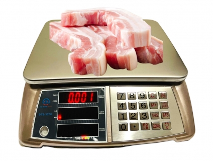 Bán cân điện tử dùng cân thịt heo, thịt bì, cân hải sản và trái cây