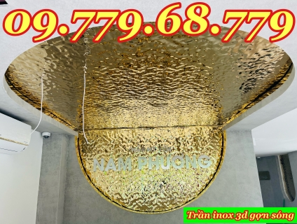 Trần inox 3d gợn sóng