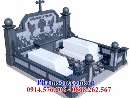 06+ Long An Mộ đá công giáo để tro cốt đẹp